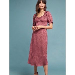 Anthropologie Current Air Mariah Satin Dress